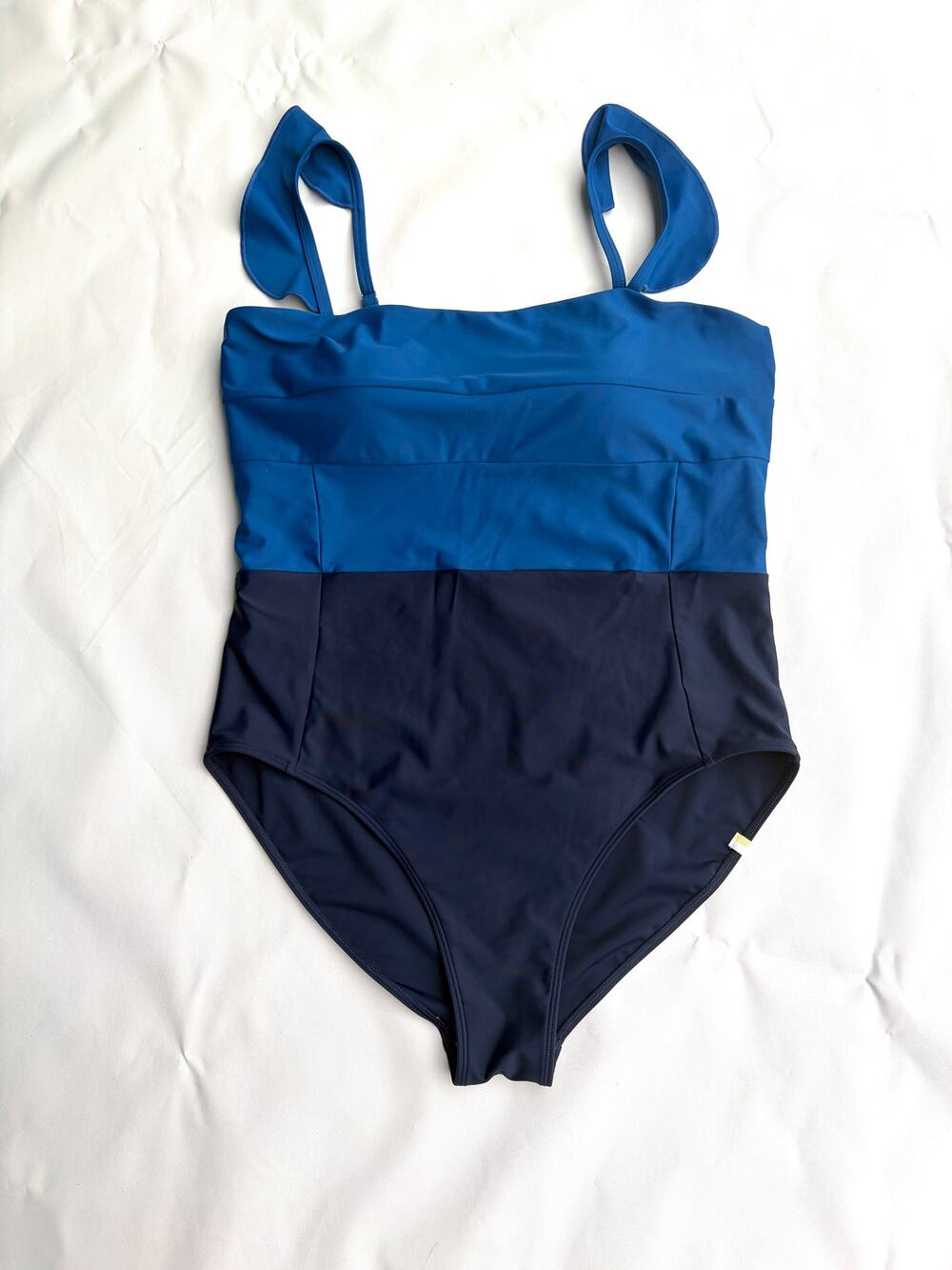 Summersalt The Ruffle Oasis Navy Royal Blue One Piece Swimsuit Size 14